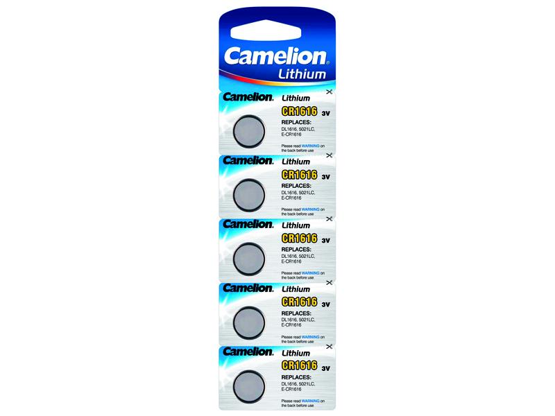 Camelion Lithium Nappiparistot CR1616, 3V, 5 kpl